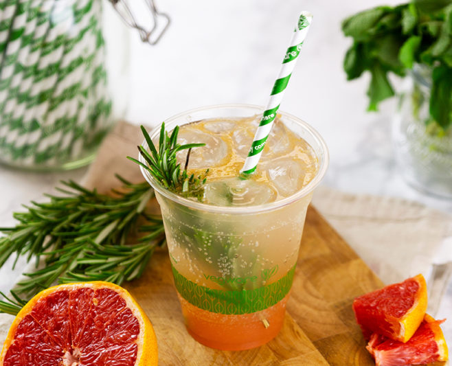 Vegware™ Jumbissimo Green Stripe Straws Jumbo Paper Straws